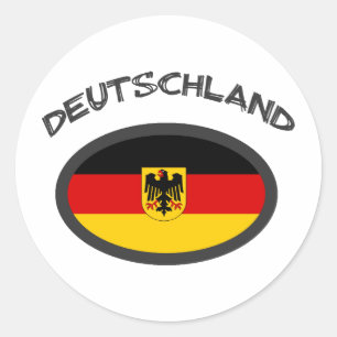 Cooler Flaggenentwurf Deutschland! Runder Aufkleber