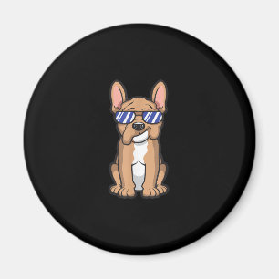 cooler Franzose Französische Bulldogge Sonnenbrill Magnet