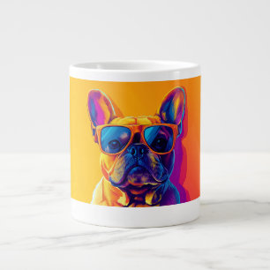 Cooler Französischer Bulldogge Hund mit Sonnenbril Jumbo-Tasse