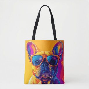 Cooler Französischer Bulldogge Hund mit Sonnenbril Tasche