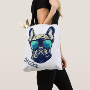 Cooler Französischer Bulldogge mit Sonnenbrille Tasche