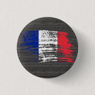 Cooler französischer Flaggenentwurf Button