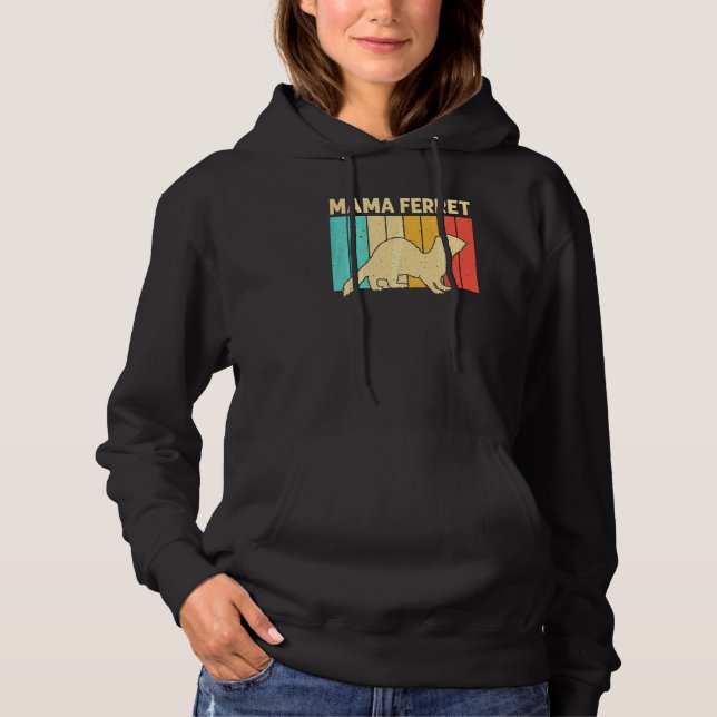 Cooler Frettchen Für Frauen Mutter Tier Frettchen  Hoodie (Vorderseite)