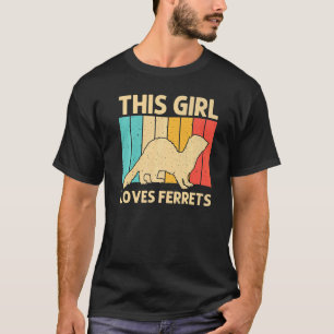Cooler Frettchen Für Mädchen Kinder Tier Frettchen T-Shirt