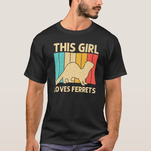 Cooler Frettchen Für Mädchen Kinder Tier Frettchen T-Shirt (Vorderseite)