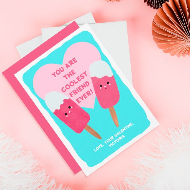Cooler Freund Popsicle Galentine Feiertagskarte (Von Creator hochgeladen)