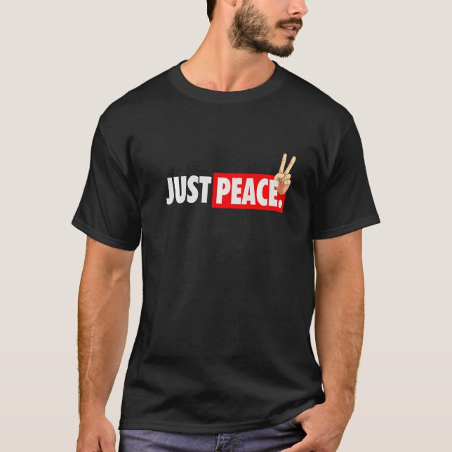 Cooler Frieden Nur Frieden gegen Kriegssolidarität T-Shirt (Vorderseite)
