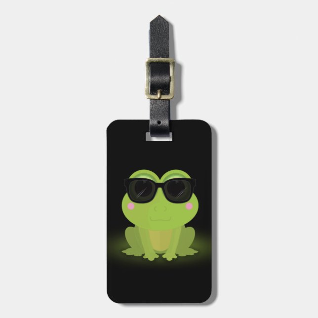 Cooler Frosch Gepäckanhänger (Vorderseite vertikal)