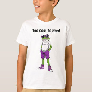 Cooler Frosch Kinder T-Shirt – Lustige Sonnenbrill