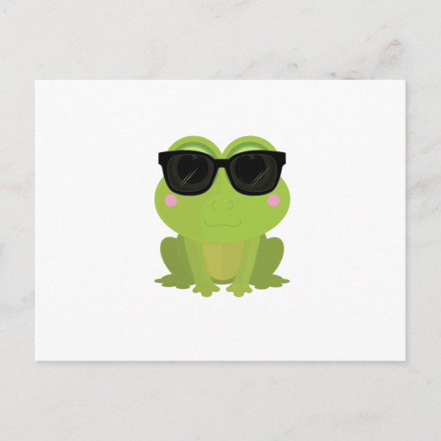 Cooler Frosch Postkarte (Vorderseite)