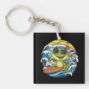 Cooler Frosch Schlüsselanhänger
