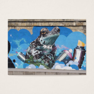 Cooler Frosch zwischen Spray Cans Graffiti