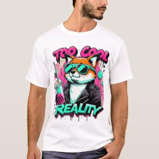 Cooler Fuchs mit Sonnenbrille und Bläsertee T-Shirt