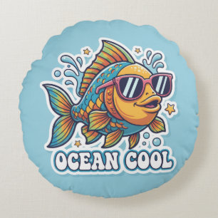 Cooler Funky Fisch mit Sonnenbrille Kissen