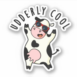 Cooler Funny Cow Puff Aufkleber