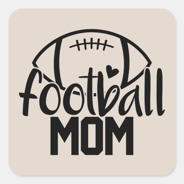 cooler Fußball-Mama Quadratischer Aufkleber (Vorderseite)