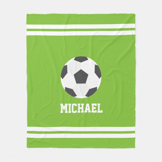 Cooler Fußball ThemenPersonalisierte Kinder Fleecedecke (Vorderseite)