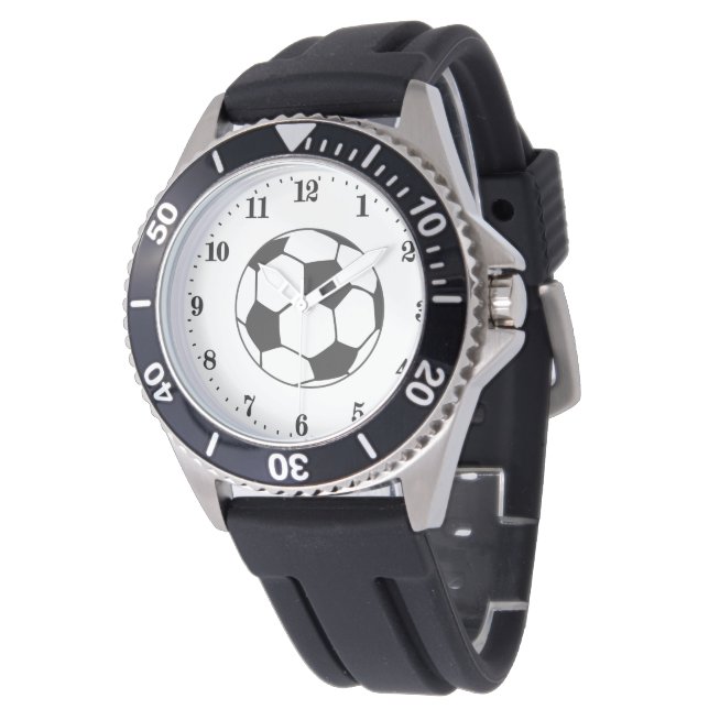 Cooler Fußballball Armbanduhr (Schrägansicht)