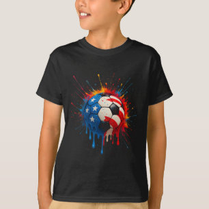 Cooler Fußballspieler-Drip-Sport für Jungen Männer T-Shirt