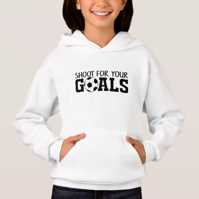 cooler Fußballsport-Inspiration Wort Kunst Hoodie (Vorderseite)