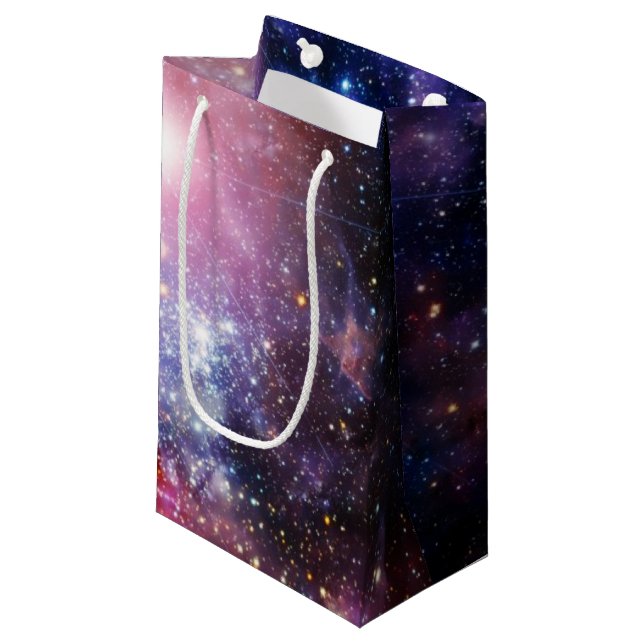 Cooler Galaxienebelfleck Kleine Geschenktüte (Vorderseite Schrägansicht)