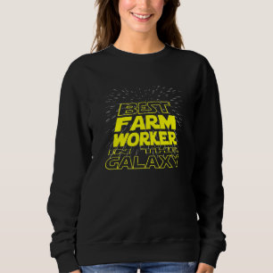Cooler Galaxy-Job für Landarbeiter Sweatshirt