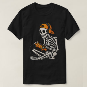 Cooler Gamer-Skelett mit Kopfhörern – Lustiges Gam T-Shirt