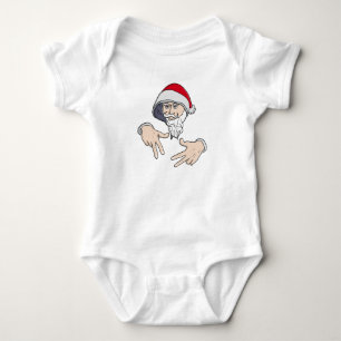 Cooler Gangsta Hip Hop Hand Rap Weihnachtsmann Baby Strampler
