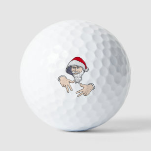 Cooler Gangsta Hip Hop Hand Rap Weihnachtsmann Golfball