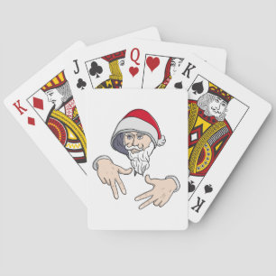 Cooler Gangsta Hip Hop Hand Rap Weihnachtsmann Spielkarten