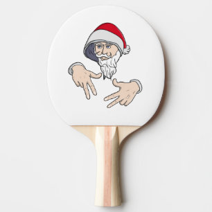 Cooler Gangsta Hip Hop Hand Rap Weihnachtsmann Tischtennis Schläger