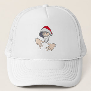 Cooler Gangsta Hip Hop Hand Rap Weihnachtsmann Truckerkappe