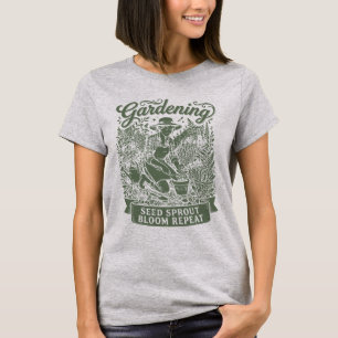 Cooler Gärtner Samen Keim Blühen Wiederholen Gesch T-Shirt