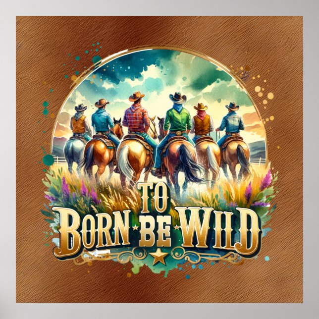 Cooler geborener Cowboy-Western Poster (Vorne)