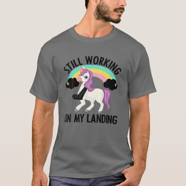 Cooler gebrochener Arm Frauen gebrochen Elbogenhan T-Shirt (Vorderseite)
