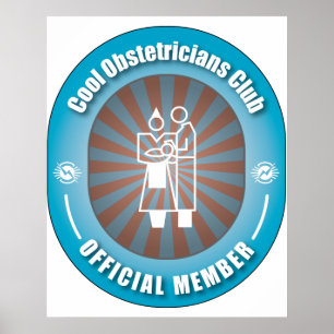 Cooler Geburtshelfer-Verein Poster