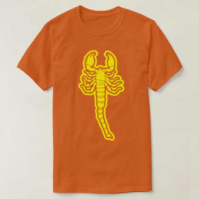 cooler gelber Skorpion T-Shirt (Design vorne)