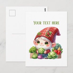 Cooler gemischter Gemüse-Gnom anpassbar Postkarte