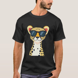 Cooler Gepard mit Sonnenbrille-Design T-Shirt