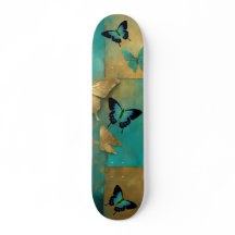 Cooler, gestörter Grunge Aquamariner Schmetterling