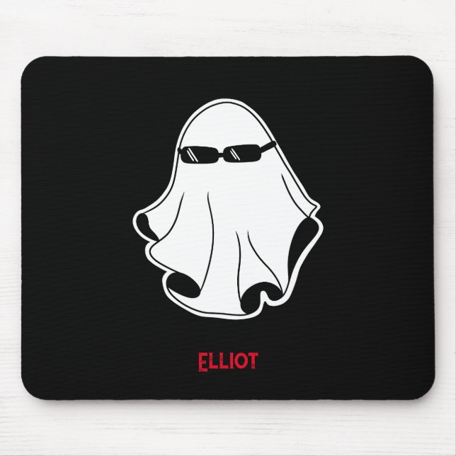 Cooler Ghost mit schwarzer Sonnenbrille iPad Smart Mousepad (Vorne)