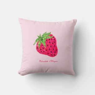 Cooler Glitter Erdbeere Rosa Flaschenöffner Kissen