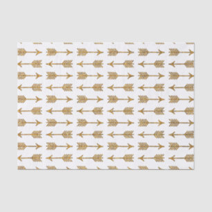 Cooler Goldbrown-Pfeil-Glitzer-Foto-Druck Seidenpapier