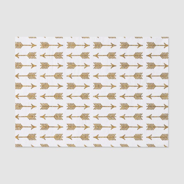Cooler Goldbrown-Pfeil-Glitzer-Foto-Druck Seidenpapier (Vorderseite)