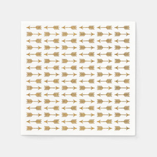 Cooler Goldbrown-Pfeil-Glitzer-Foto-Druck Serviette