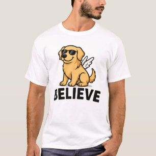 Cooler Golden Retriever Engel Hund mit Sonnenbrill T-Shirt