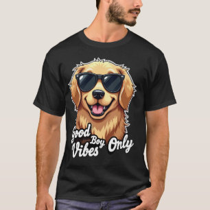 Cooler Golden Retriever Hund - Nur gute Boy Vibes T-Shirt