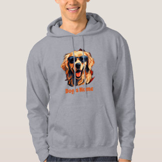 Cooler Goldener Retriever mit Sonnenbrille Hoodie