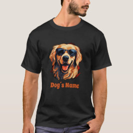 Cooler Goldener Retriever mit Sonnenbrille T-Shirt