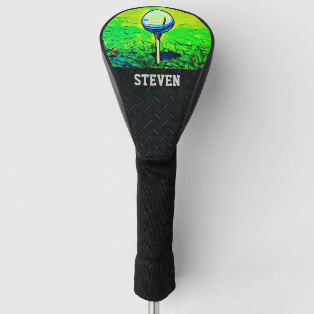 Cooler Golfclub mit Personalisiertem Namen Golf Headcover (Vorderseite)